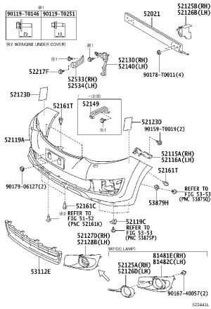 Front Bumper Corner Bracket Right 52533-0K070 for Toyota Fortuner