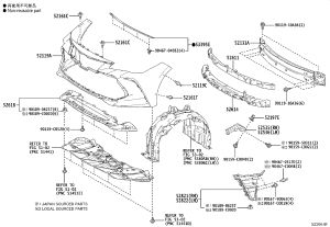 Front Bumper Foam 52611-07080 for Toyota Avalon