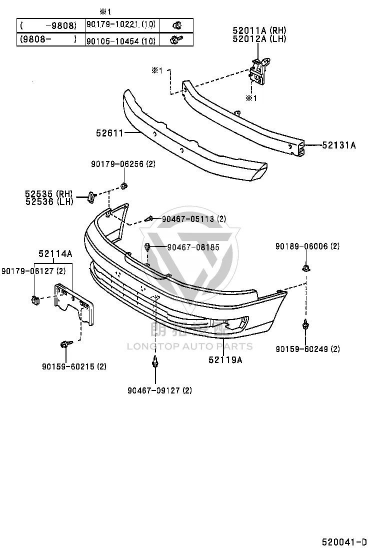 Front Bumper Foam 52611-33070 for Toyota WINDOM