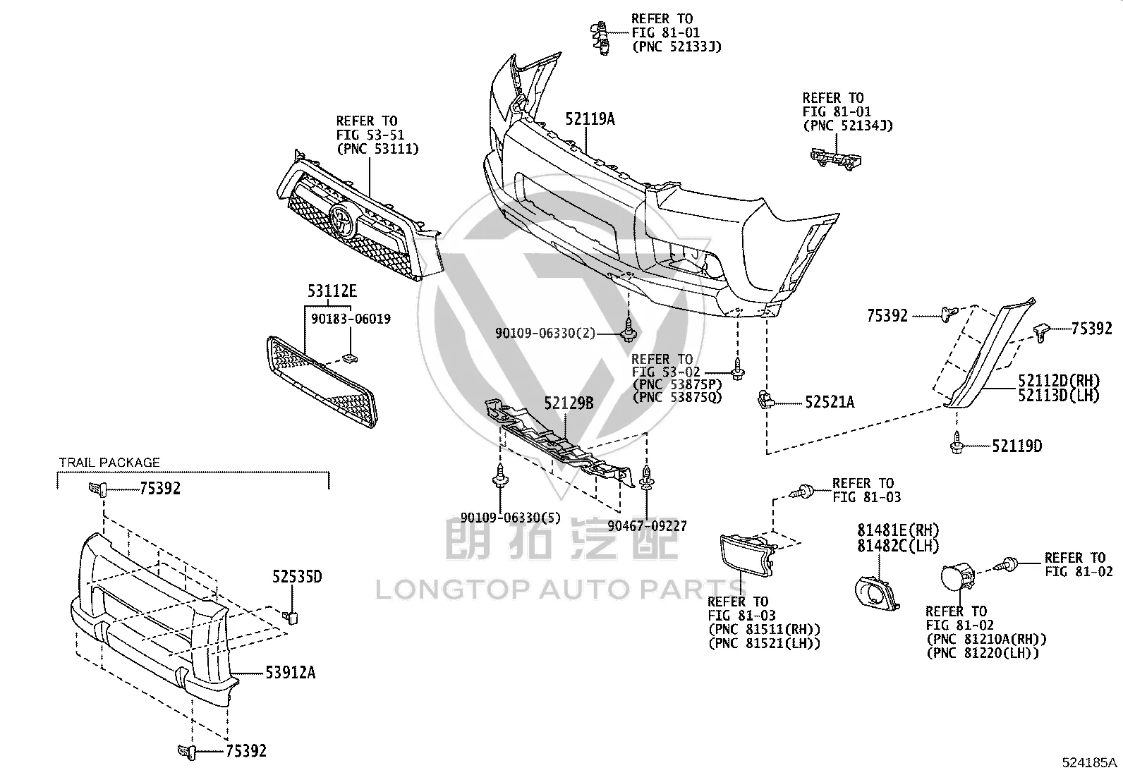 Front Lower Baffle 53901-35240 for Toyota 4RUNNER