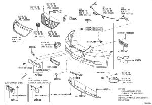 Front Bumper Skin 52119-50982 for Lexus LS460
