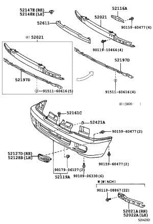 Front Bumper Skin 52119-60924 for Toyota Land Cruiser