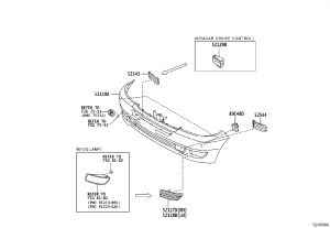 Front Bumper Grill (Right) 52127-AE020 for Toyota Sienna
