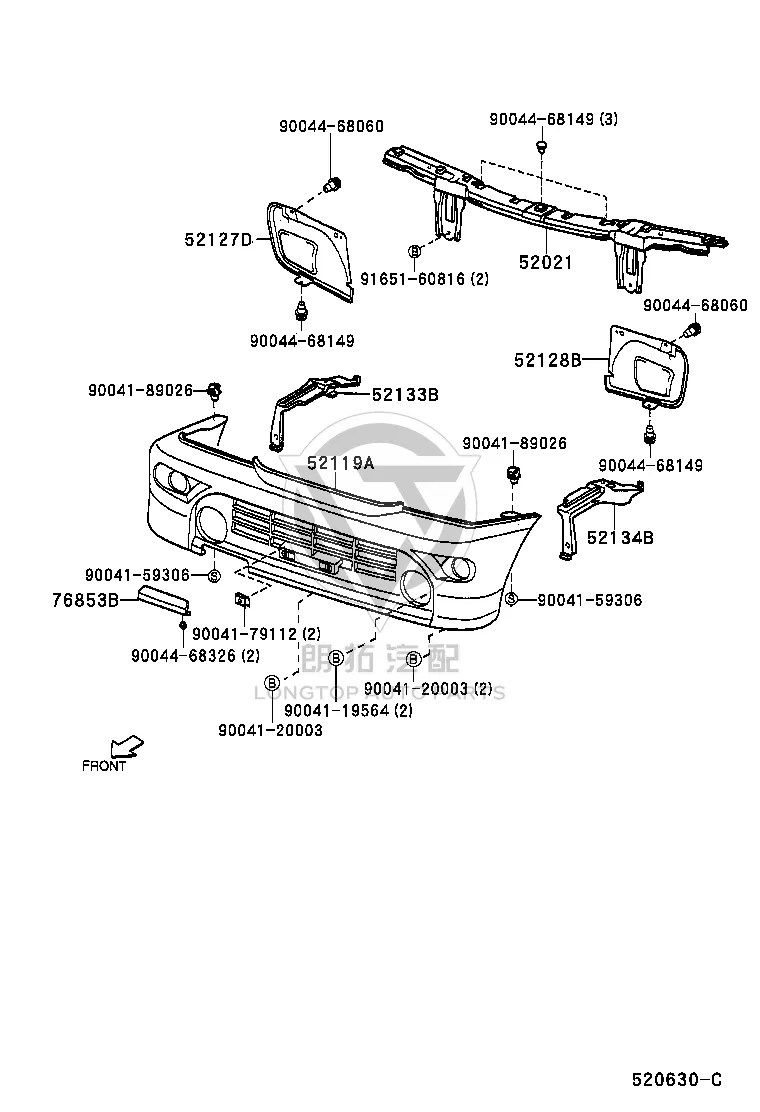 Clip 90044-68326 for Toyota Cami