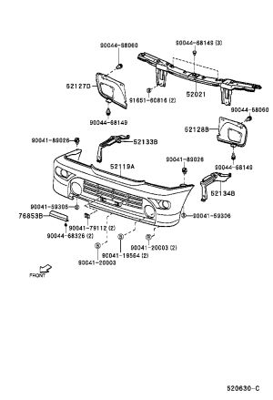 Clip 90044-68326 for Toyota Cami
