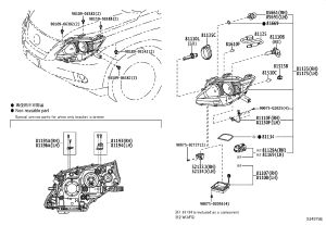 Front Headlamp Half Assembly Right 81145-48711 for Lexus RX270