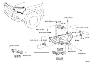 Front Headlamp Decorative Cover 81135-24160 for Toyota 4RUNNER