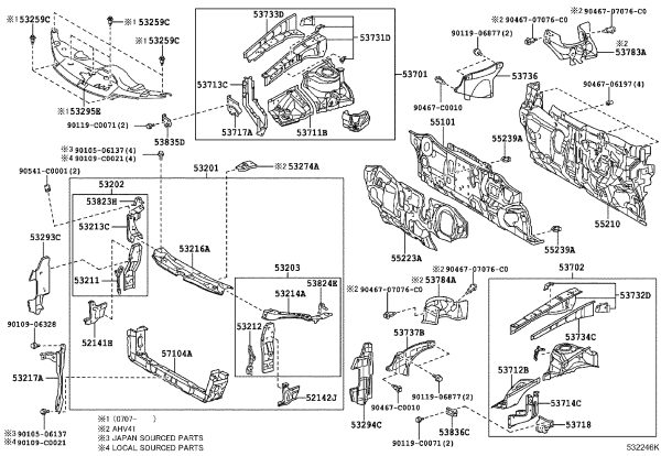 Fender Fender 537170-6070 for Toyota Camry