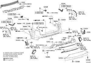 Rear Bumper Skin 521590-E925 for Toyota Highlander