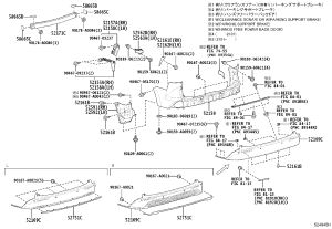 Rear Bumper Air Guide 52169-08020 for Toyota Sienna