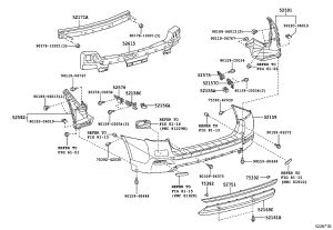 Rear Bumper Trim Strip 52751-0E020 for Toyota Highlander