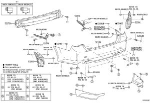Rear Bumper Towing Hook Cover Plate 52164-0P060 for Toyota Reiz