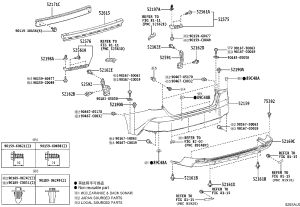 Rear Bumper Skin 521590-X935 for Toyota Camry