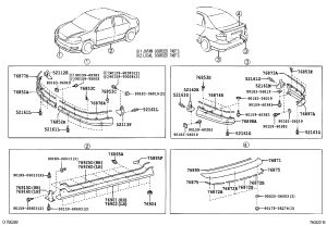 No.5 Rear Spoiler Strip 76895-52030 for Toyota Vios