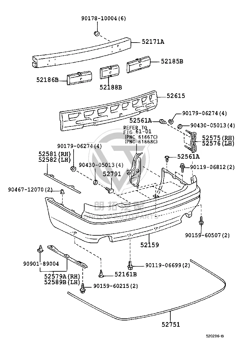 Clip 90467-12070 for Toyota Aristo, Celsior & GS300