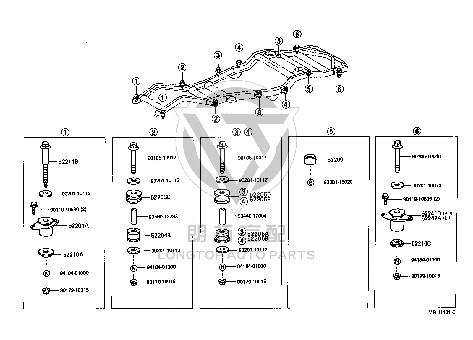 Bolt 90109-10139 for Toyota Land Cruiser
