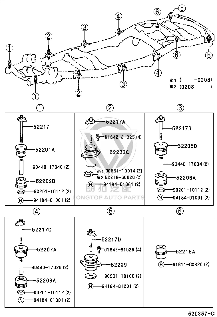 Bolt 52217-60030 for Toyota Land Cruiser