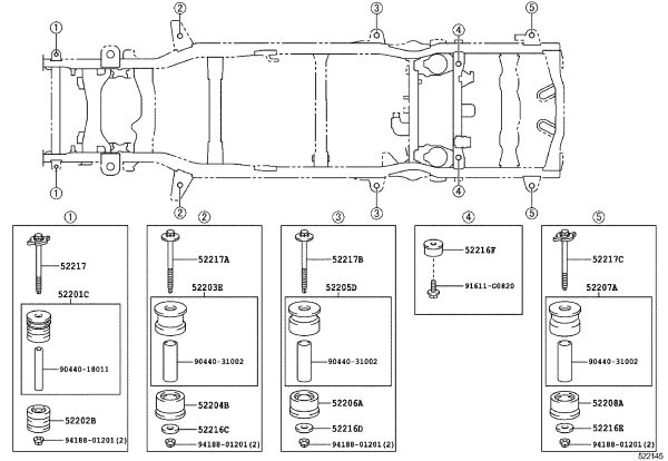Stop Block 52216-60060 for Toyota 4RUNNER