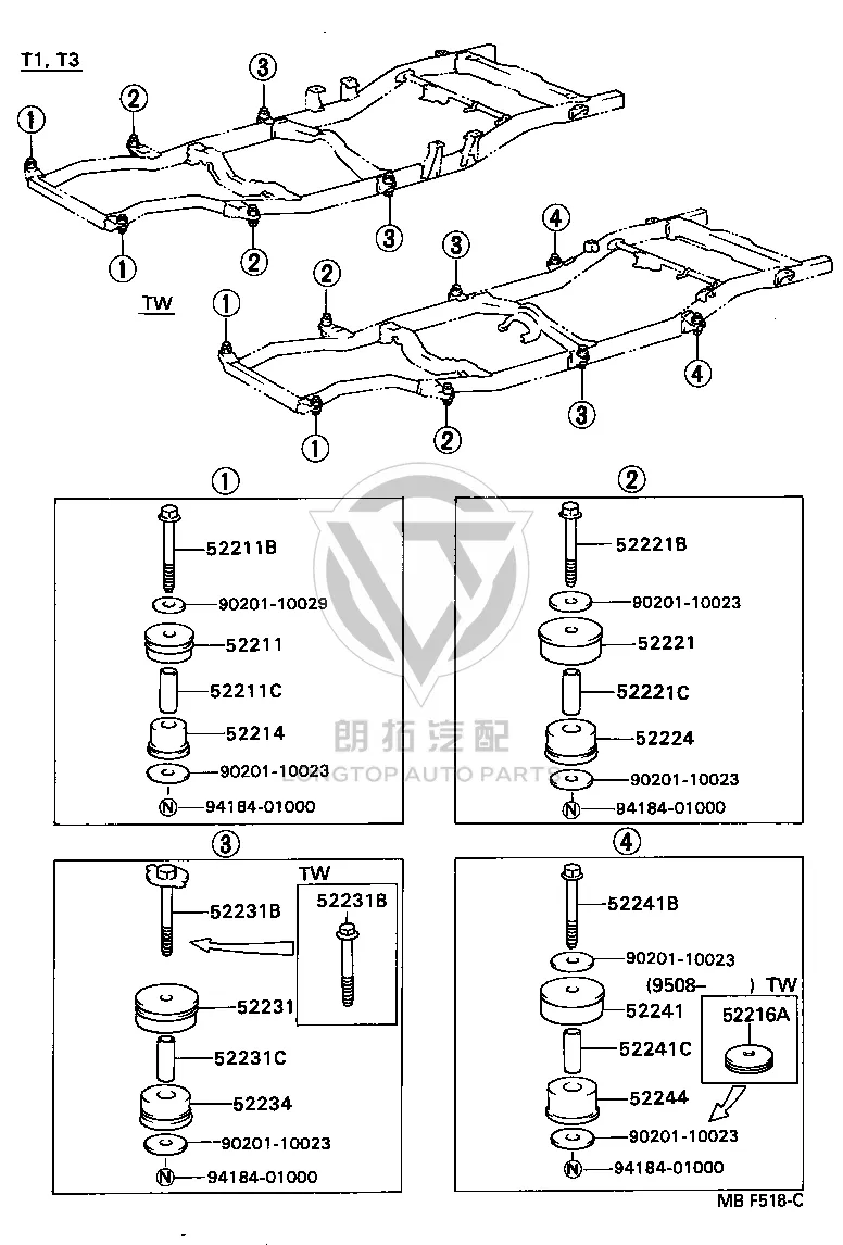 Bolt 90119-10545 for Toyota Hilux