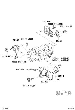 Rear Differential 2 Support 52380-42130 for Toyota RAV4