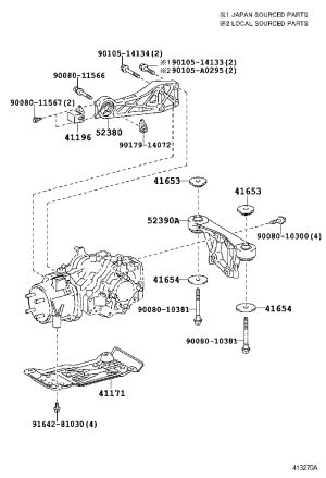 Rear Differential Bracket Assembly 52390-45010 for Toyota Sienna