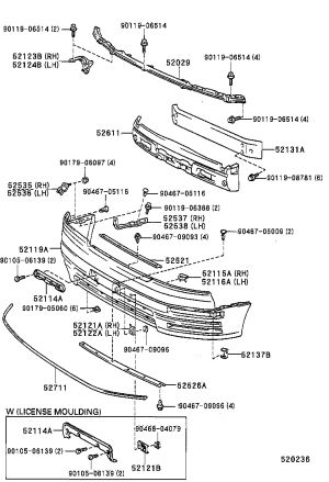 Front bumper bracket (upper right) 52537-50020 for Toyota Celsior