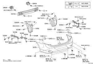 Rear Bumper Skin 52159-02953 for Toyota Corolla