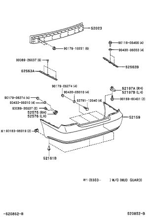 Rear Bumper Bracket 52563-33010 for Toyota Camry