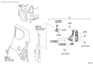 Outer Tail Light Assembly 81551-60B51 for Toyota LAND CRUISER PRADO