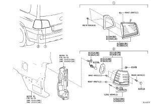 Outer Tail Light Assembly 81551-60C20 for Lexus LX
