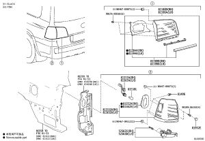 Rear Left Combination Lamp Rear Cover 81599-60300 for Lexus LX570