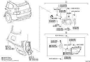 Left Side Marker Lamp Semi-Assembly 81561-60D40 for Toyota Land Cruiser