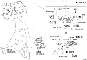 Rear Right Tail Light Wire Harness 81555-76020 for Lexus CT200H