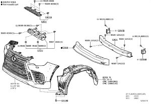 Front Bumper Guard (Lower) 52618-60040 for Lexus LX600