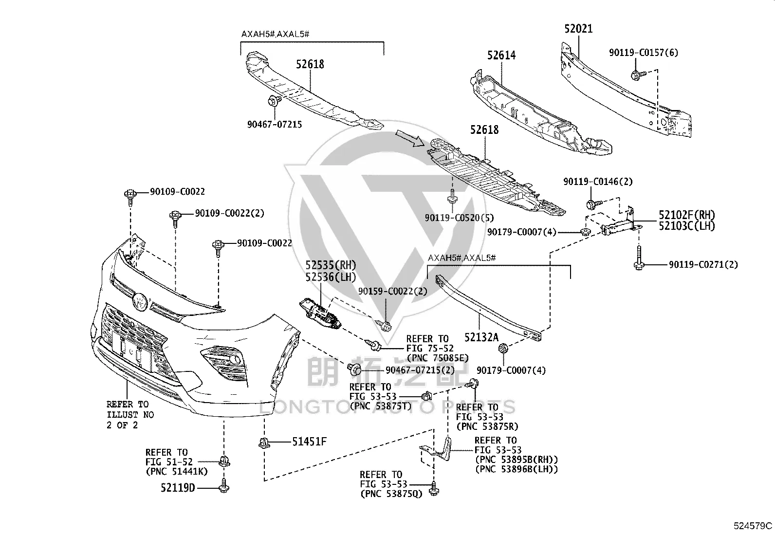Front Bumper Lower Guard 52618-0R090 for Toyota Wildlander