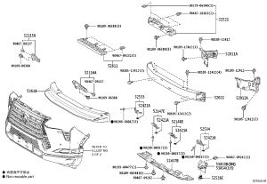 Front Bumper Lower Shock Absorber 52618-60100 for Lexus GX550
