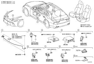 Pedestrian Monitoring ECU Assembly 89970-50021 for Lexus LS