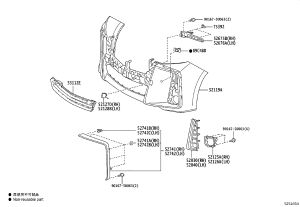Front Bumper No. 1 Trim 52741-58010 for Toyota Alphard