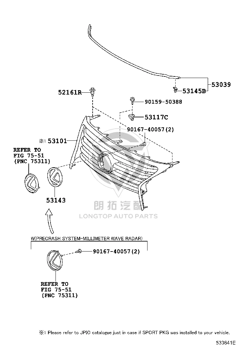 China Open Grille 53101-60920 for Lexus LX570