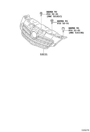 China Open Grille 53100-02240 for Toyota Corolla
