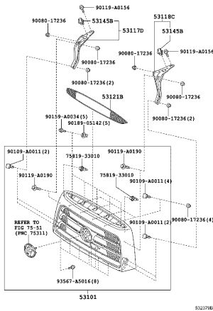 Grille 53100-0C300 for Toyota Tundra