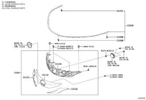 Grille 53101-08240 for Toyota Sienna