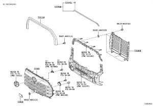 Center Grille Seal Strip 53395-0C020 for Toyota Tundra