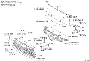 Radiator Grille 53101-0E480 for Toyota Highlander