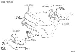 Middle Net Bracket 53115-0E070 for Toyota Harrier