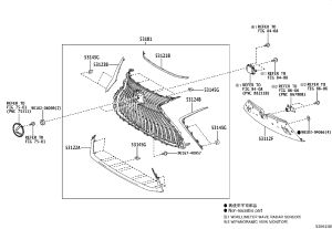 Grille Molding 53121-33140 for Lexus ES350