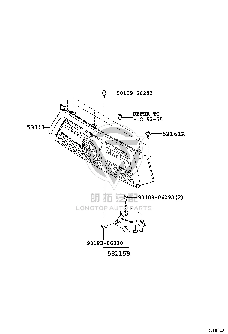 Front Grille 53101-35100A1 for Toyota 4RUNNER