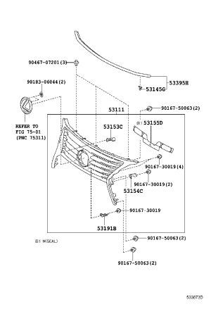 Radiator Air Guide 53154-48010 for Lexus RX270
