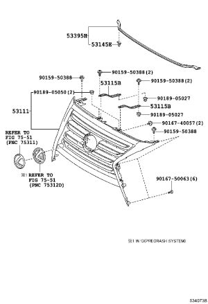 Middle Net Bracket 53115-60040 for Lexus GX400