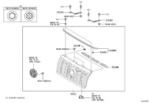 Middle Net Sealing Strip 53395-60040 for Toyota Land Cruiser Prado